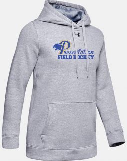 Under Armour Women's Hustle Fleece Hoody, True Gray Heather